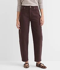 Petite High Rise Barrel Jeans in Iced Espresso