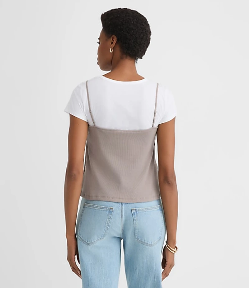 Lace Perfect Ribbed Cami Tee