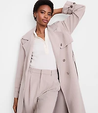 LOFT Versa Seasonless Stretch Trench Coat Stripe