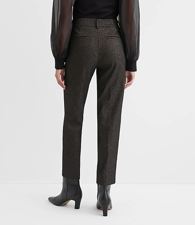 Petite Riviera Slim Pants Shimmer Geo Jacquard