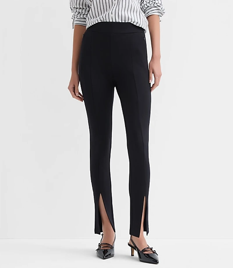 Split Hem Leggings in Ponte