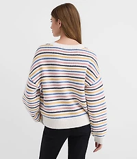 Textured Stripe Relaxed Sweater