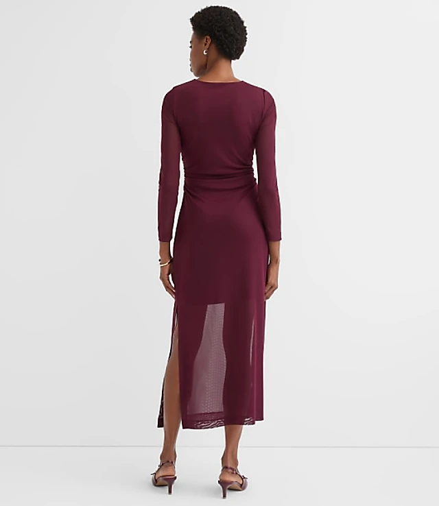 jessica howard burgundy dress Jessica Howard Floral Mesh Ruched Waist Midi Dress at Hamilton Place in  Chattanooga, TN