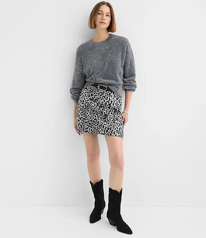 Petite Tinsel Fuzzy Sweater