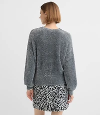 Petite Tinsel Fuzzy Sweater