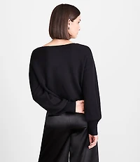 LOFT Versa Cropped Boatneck Sweater