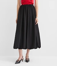 Tall Crepe Bubble Midi Skirt