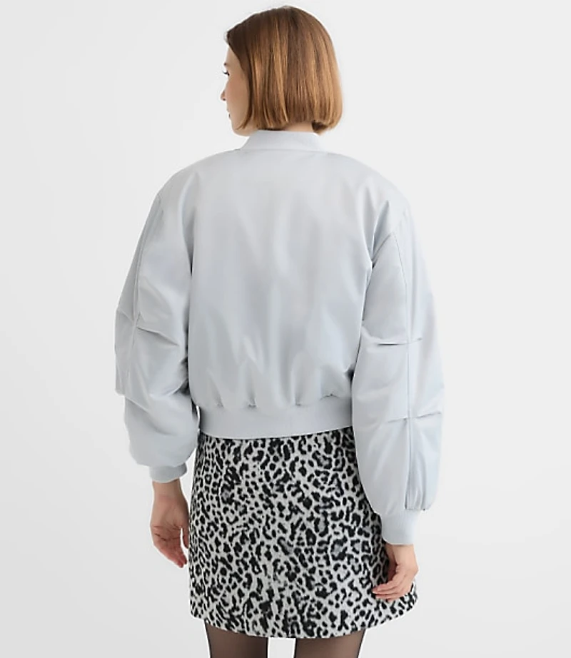 Silky Twill Bomber Jacket