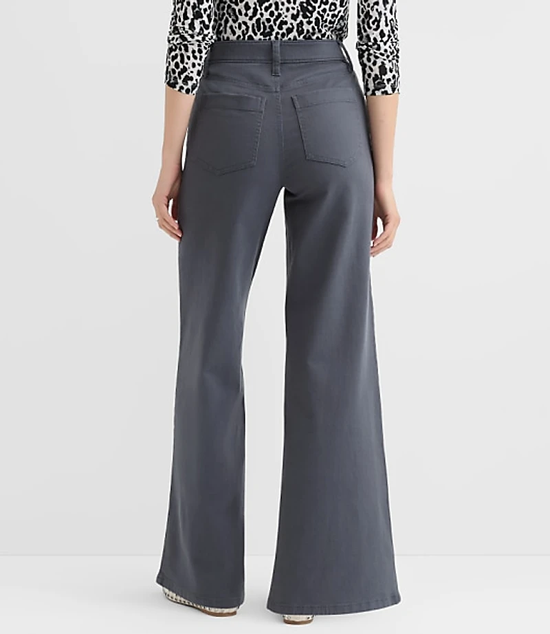 Palmer Wide Leg Pants Twill