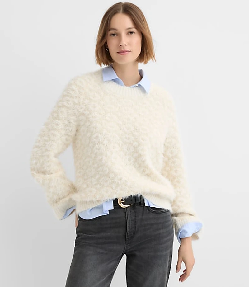Petite Eyelash Jacquard Sweater