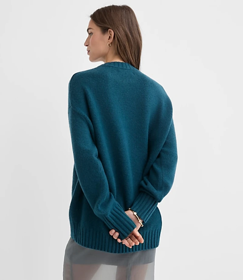 Petite Balloon Sleeve Tunic Sweater