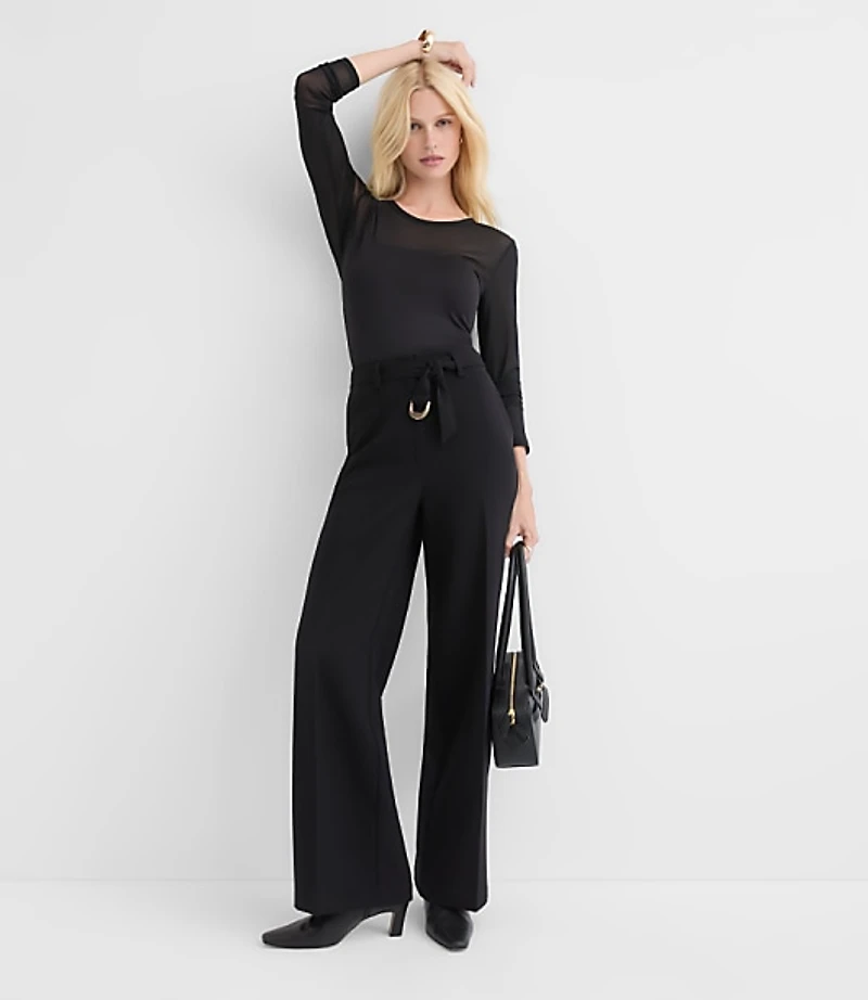 Petite Mesh Mixed Media Top