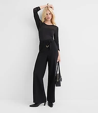 Petite Mesh Mixed Media Top