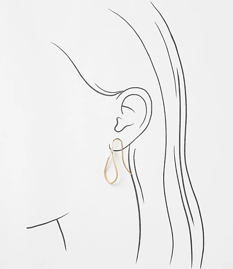 Open Drop Delicate Pull Through Earrings