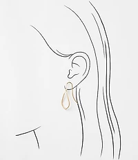 Open Drop Delicate Pull Through Earrings