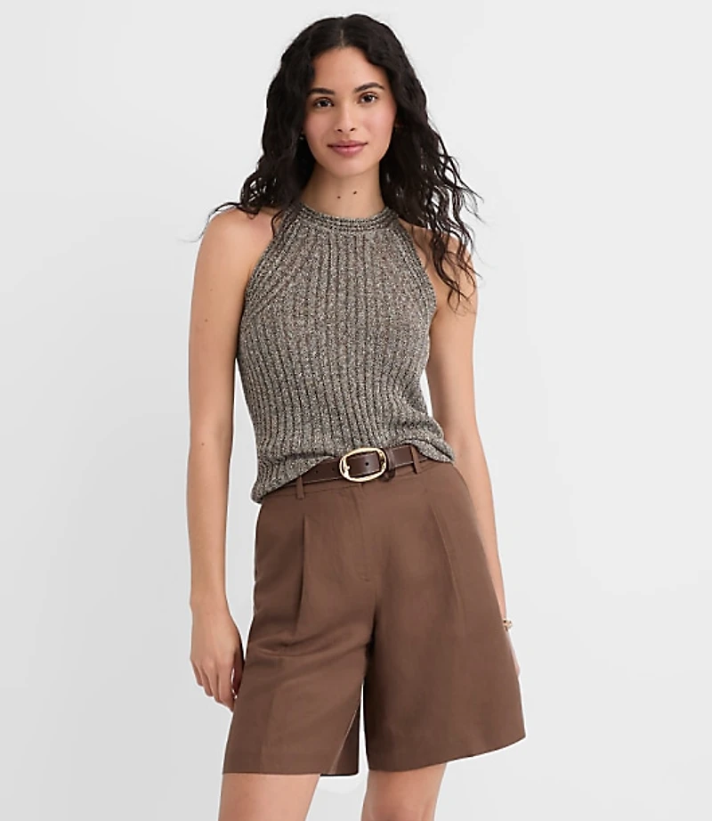 Crochet Ribbed Halter Sweater