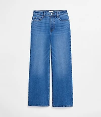 Rivete Petite High Rise Wide Leg Jeans Vintage Dark Wash