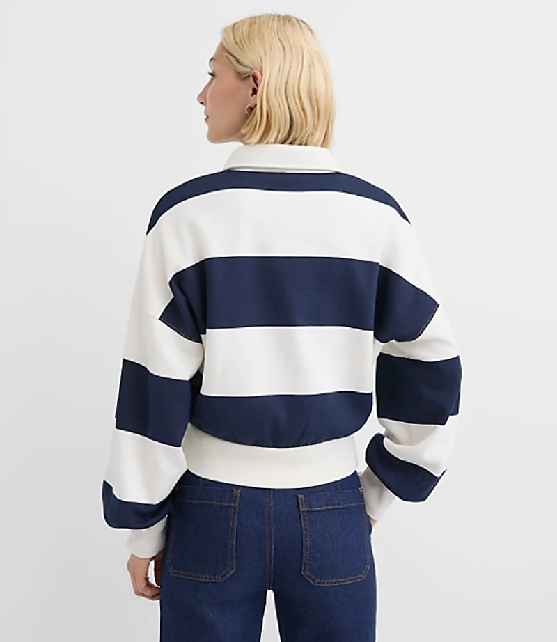 Petite Rugby Stripe Polo Top