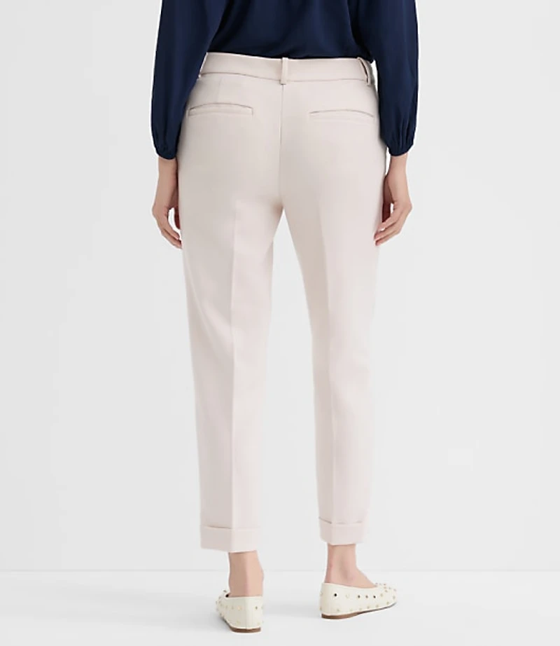 Petite Curvy Cuffed Riviera Slim Pants Melange