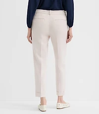 Petite Curvy Cuffed Riviera Slim Pants Melange