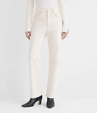 Rivete Petite High Rise Straight Jeans Ivory