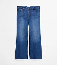 Rivete Curvy Mid Rise Relaxed Flare Jeans Vintage Dark Wash
