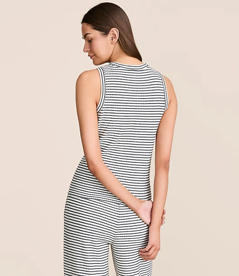 Lou & Grey Stripe Textured Tank Top