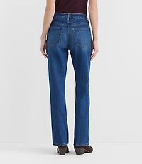 Rivete Curvy Mid Rise Relaxed Straight Jeans Dark Wash