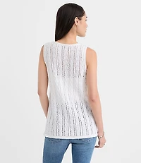 Pointelle Bow Sweater Vest