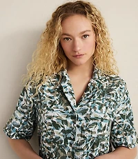 Haven Well Within Organic Cotton Gauze Floral Pajama Top