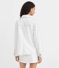 Topstitched Twill Chore Jacket