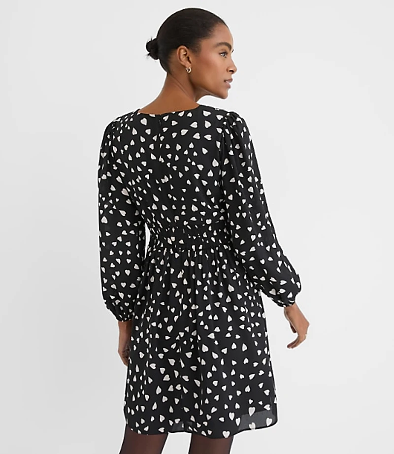 Petite Heart Double Tie Mini Dress