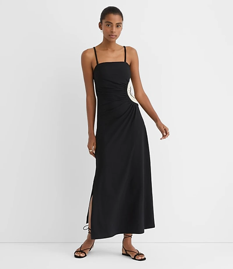 Petite LOFT Beach Crochet Bra Maxi Dress