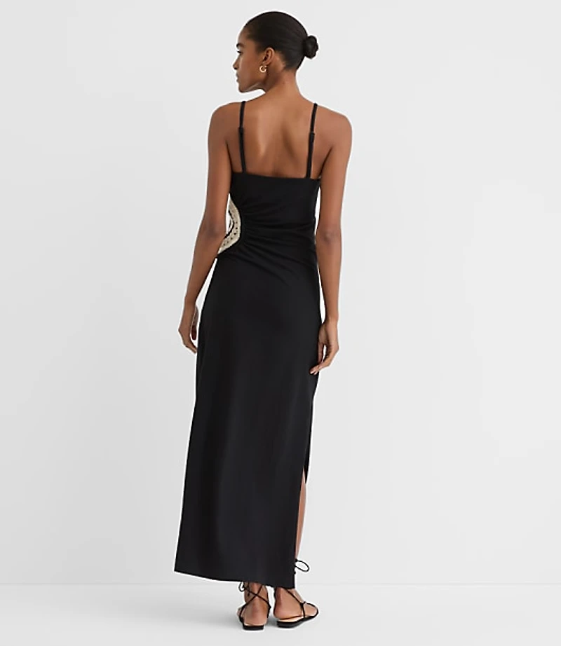 Petite LOFT Beach Crochet Bra Maxi Dress