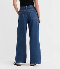 Rivete Curvy High Rise Relaxed Wide Leg Jeans Mid Wash
