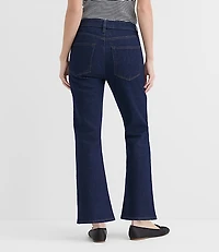 Rivete Petite Curvy High Rise Kick Crop Jeans Nova Wash