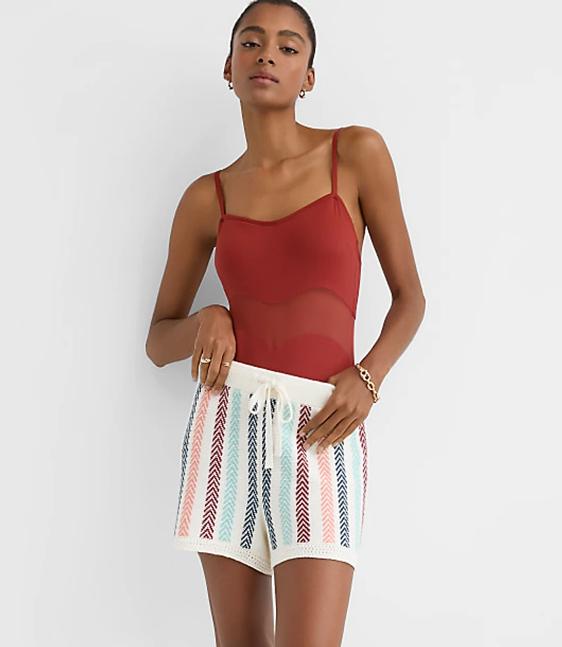 LOFT Beach Mesh One Piece Swimsuit