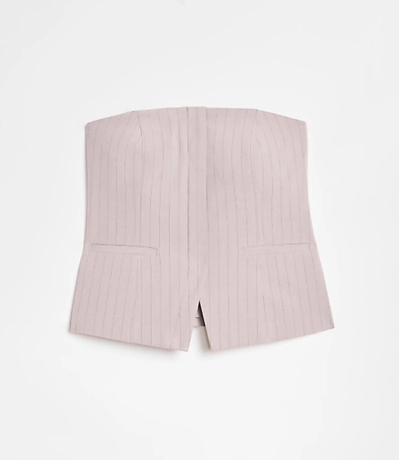 Petite LOFT Versa Seasonless Stretch Strapless Pocket Top Stripe