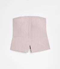 Petite LOFT Versa Seasonless Stretch Strapless Pocket Top Stripe