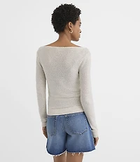 Sequin Boatneck Sweater