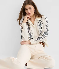 Floral Striped Everyday Relaxed Shirt