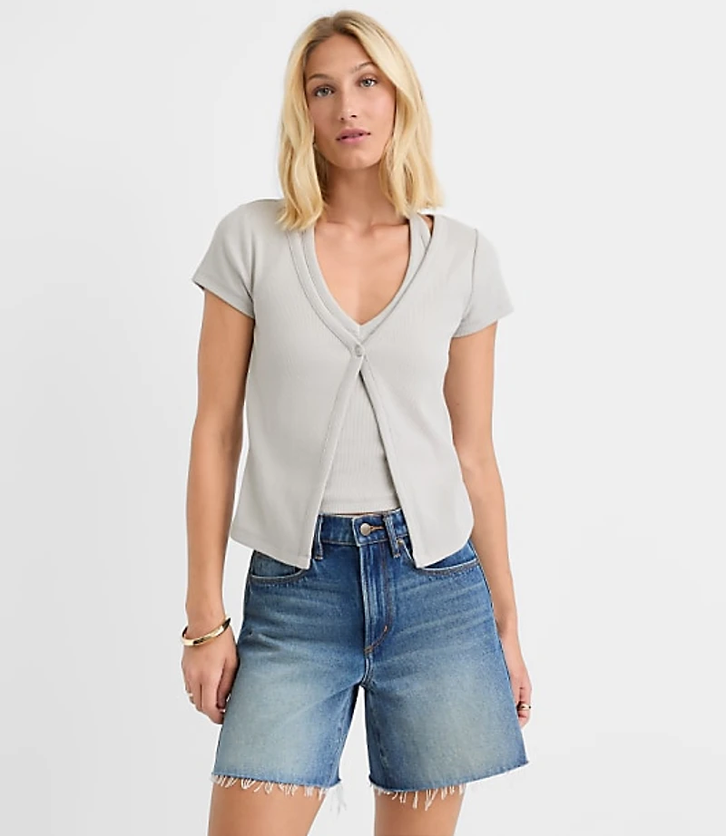 Perfect Ribbed Halter Layered Top