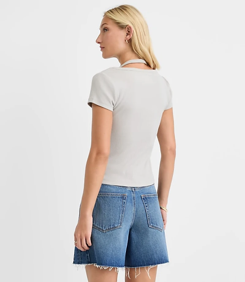 Perfect Ribbed Halter Layered Top