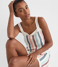 Petite LOFT Beach Chevron Stripe Tank Top