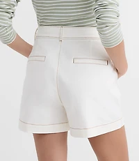 Contrast Stitch Palmer Shorts Twill