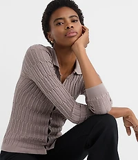Petite Smocked Ruffle Cardigan Top