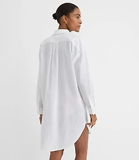 Petite LOFT Beach Linen Cotton Swimsuit Coverup Shirt