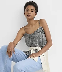Swirl Ruffle Tie Back Cami