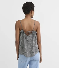 Swirl Ruffle Tie Back Cami
