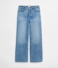 Rivete Curvy High Rise Wide Leg Jeans Light Wash